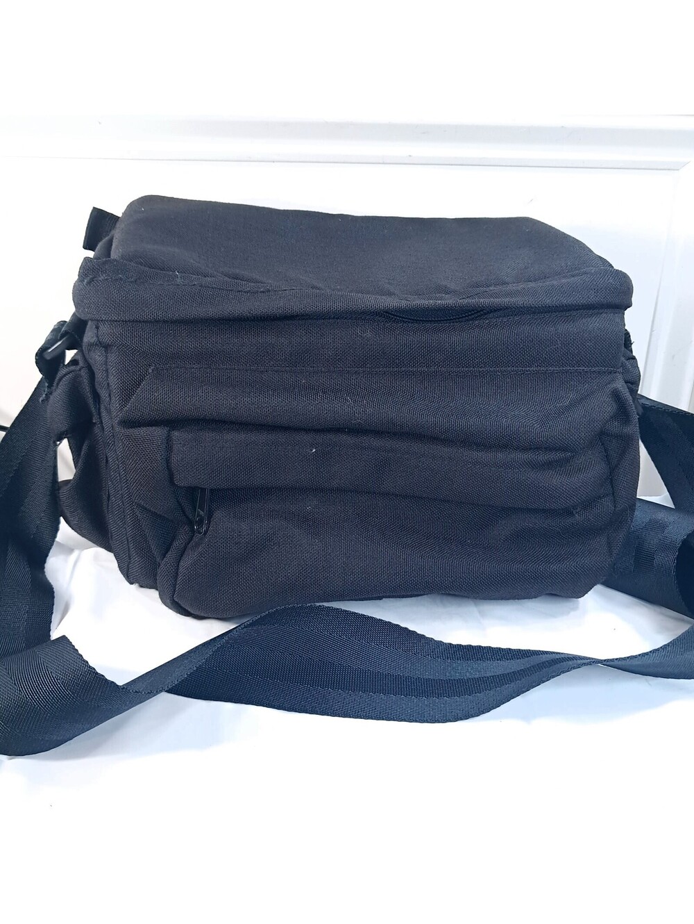 Vintage REI Camera Bag Carry camcorder black Case Shoulder Strap Pockets padded